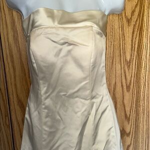 After Six Cream Satin Gown size 4